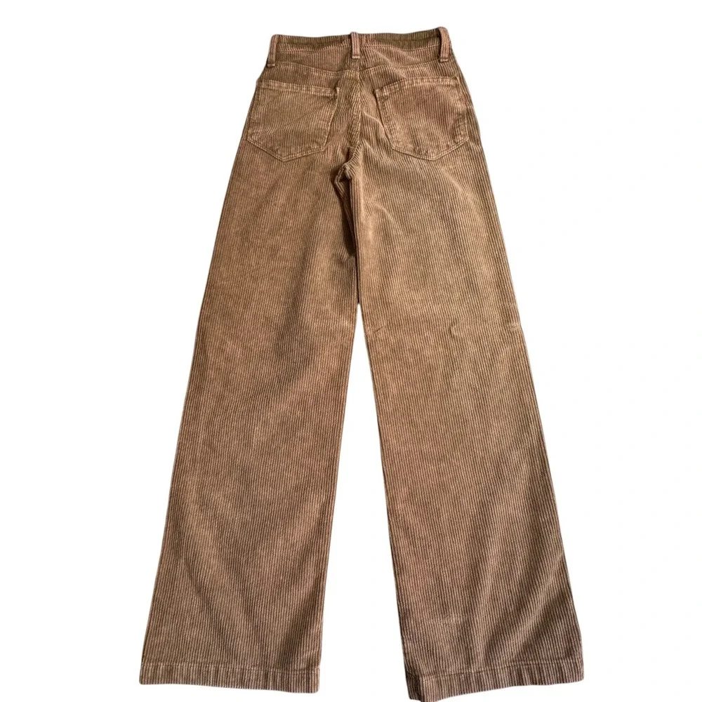 L'AGENCE Scottie High Rise Wide Leg Corduroy Pants Womens 23 Plaster Brown NWOT - Picture 13 of 14